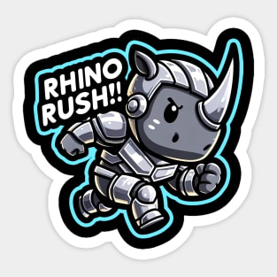 Rhino Rush: Charge into Adventure Sticker